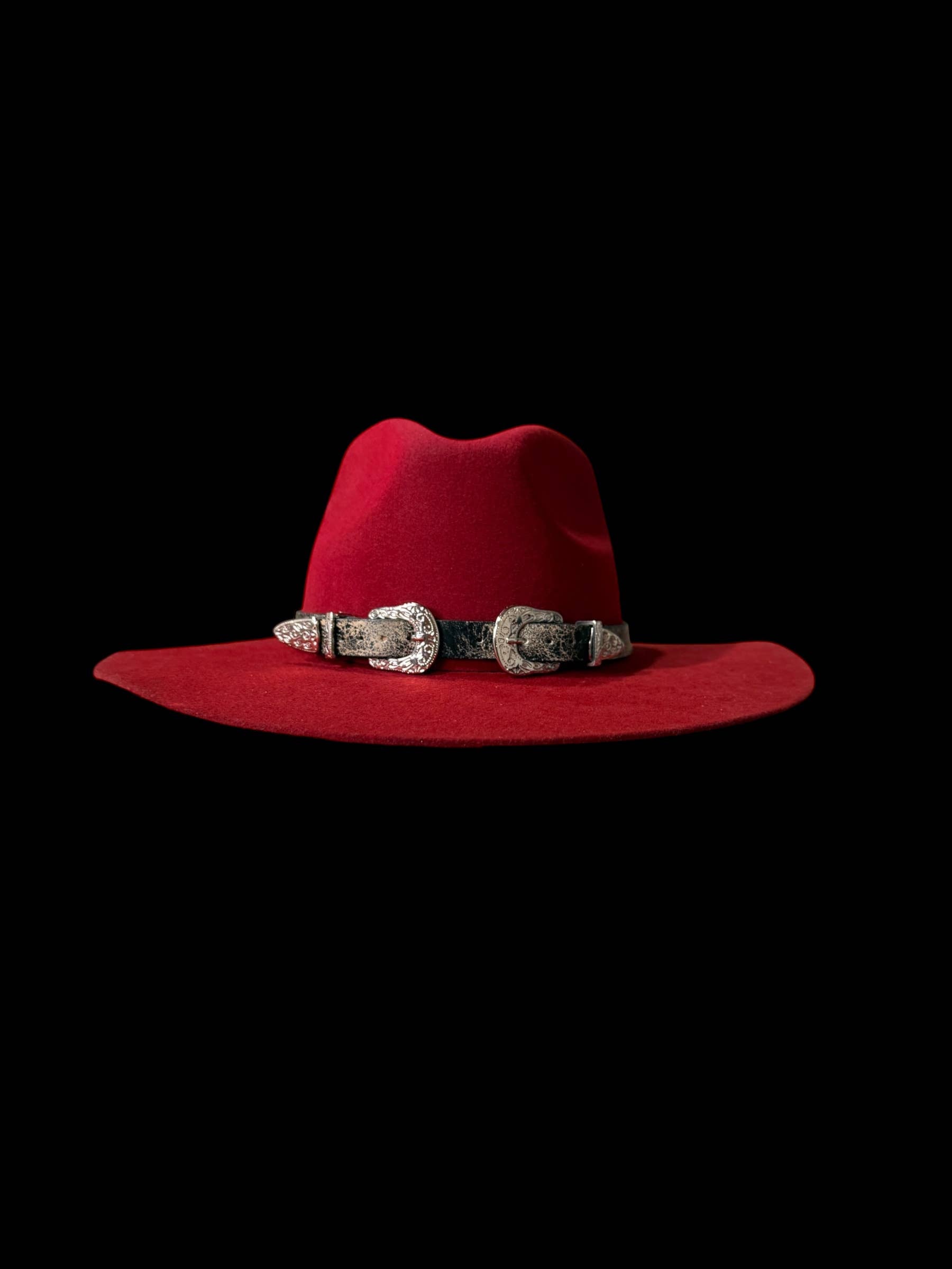 Leather Buckle Belt Hat Band