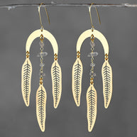 Nature Goddess Herkimer Diamond Earrings