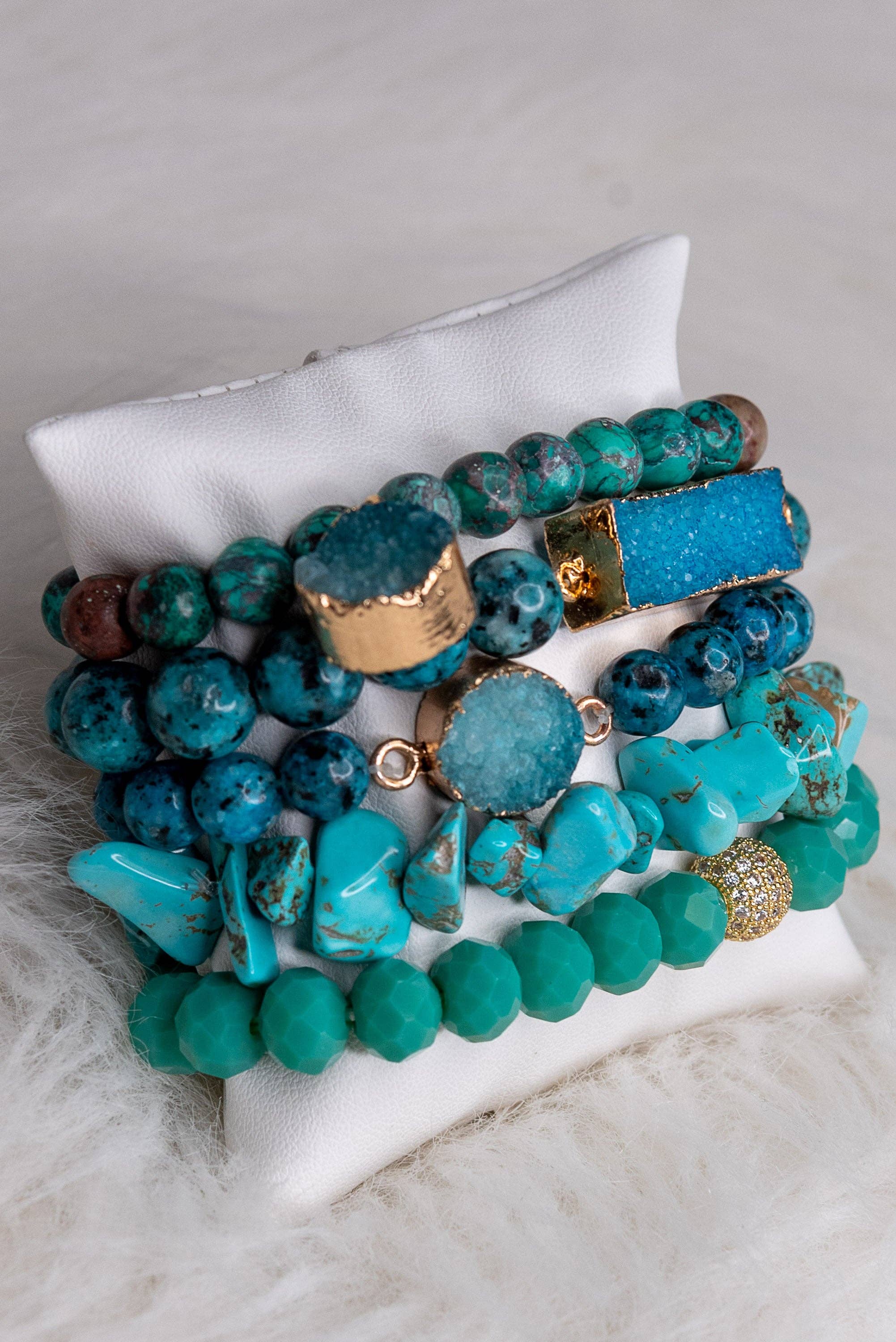 Ghana Bracelet Set African Turquoise