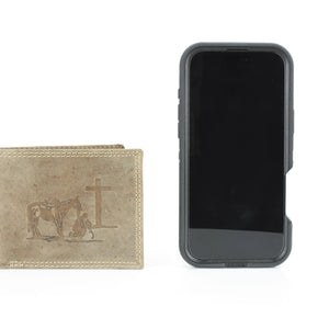 Men’s Bi-Fold Wallet with Praying Cowboy Emboss