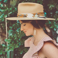 Women's Brass & Silk Hatband