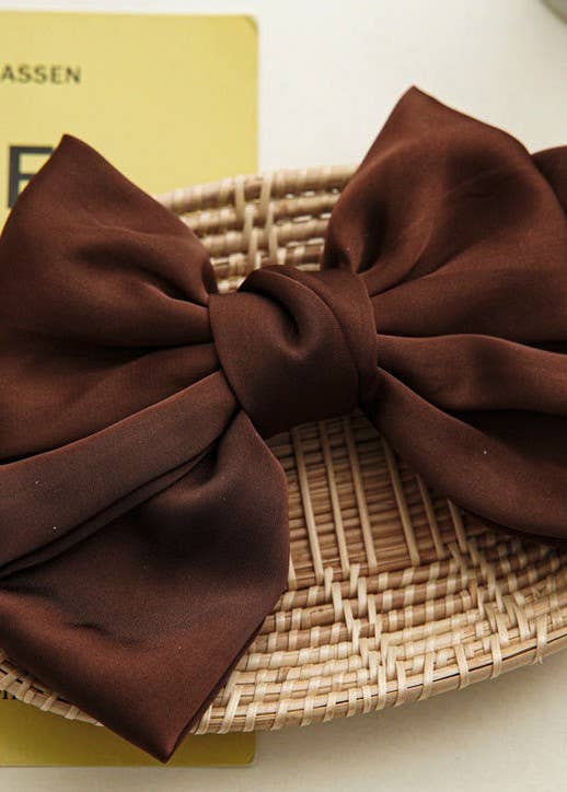 Satin Bow Hair Clips