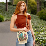 Hand-Beaded Cowboy Boots Crossbody