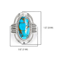 Blue Copper Turquoise Sterling Ring
