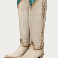 Corral Bone Embroiderey & Metallic Welt Tall Boot