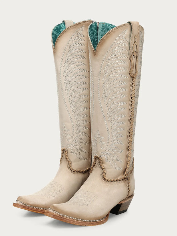 Corral Bone Embroiderey & Metallic Welt Tall Boot