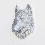Mini Wolf Head Wall Mount, Bronze