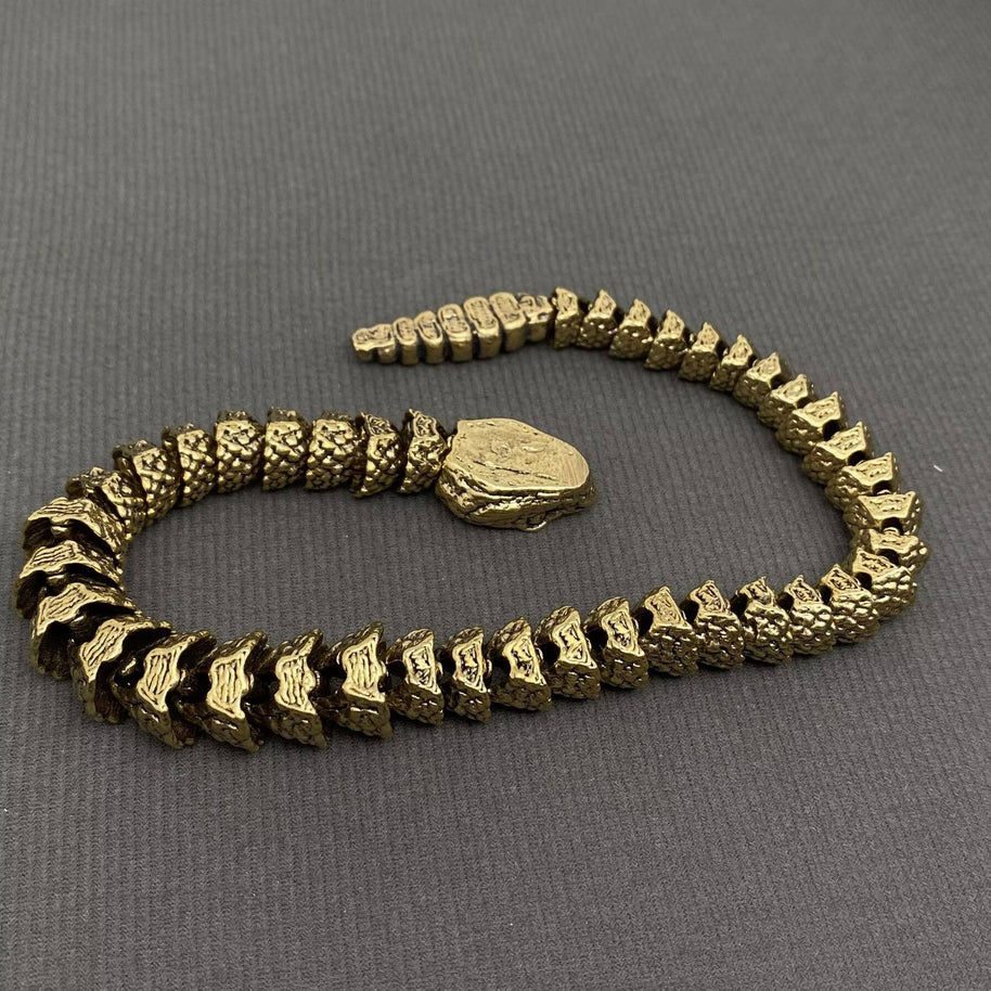 Movable Brass Rattlesnake