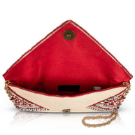Tied & True Red and Blue Beaded Bandana Inspired Crossbody
