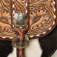 American Darling Western Hair-On Hide Crossbody with Tooled Accents