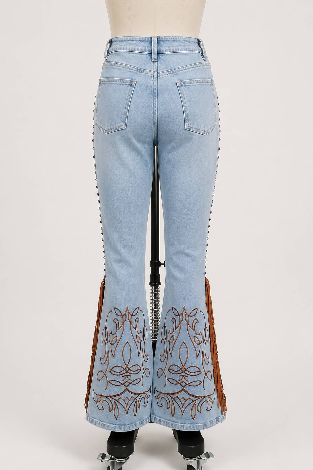 Fringe Embroidered Bootcut Jeans