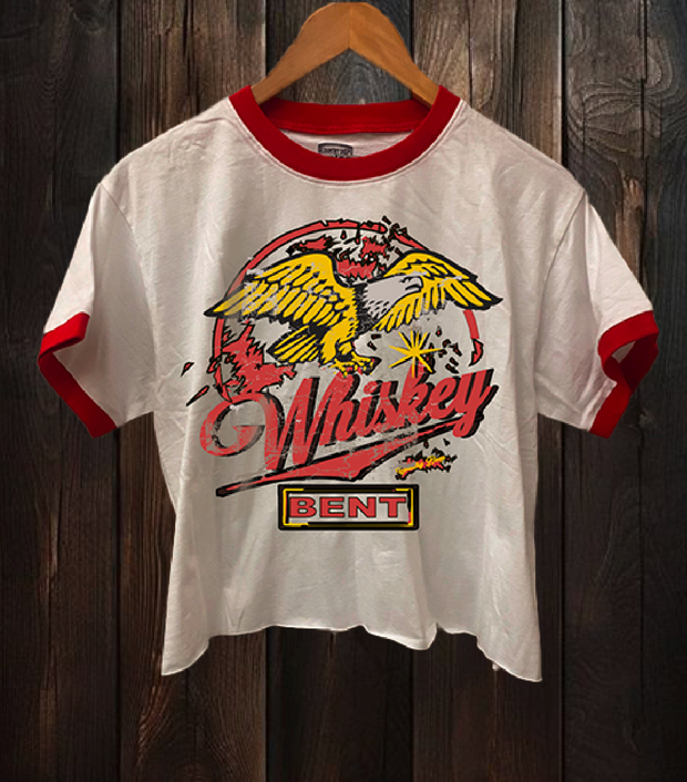 Whiskey Bent Rringer Relaxed Crop T-Shirt