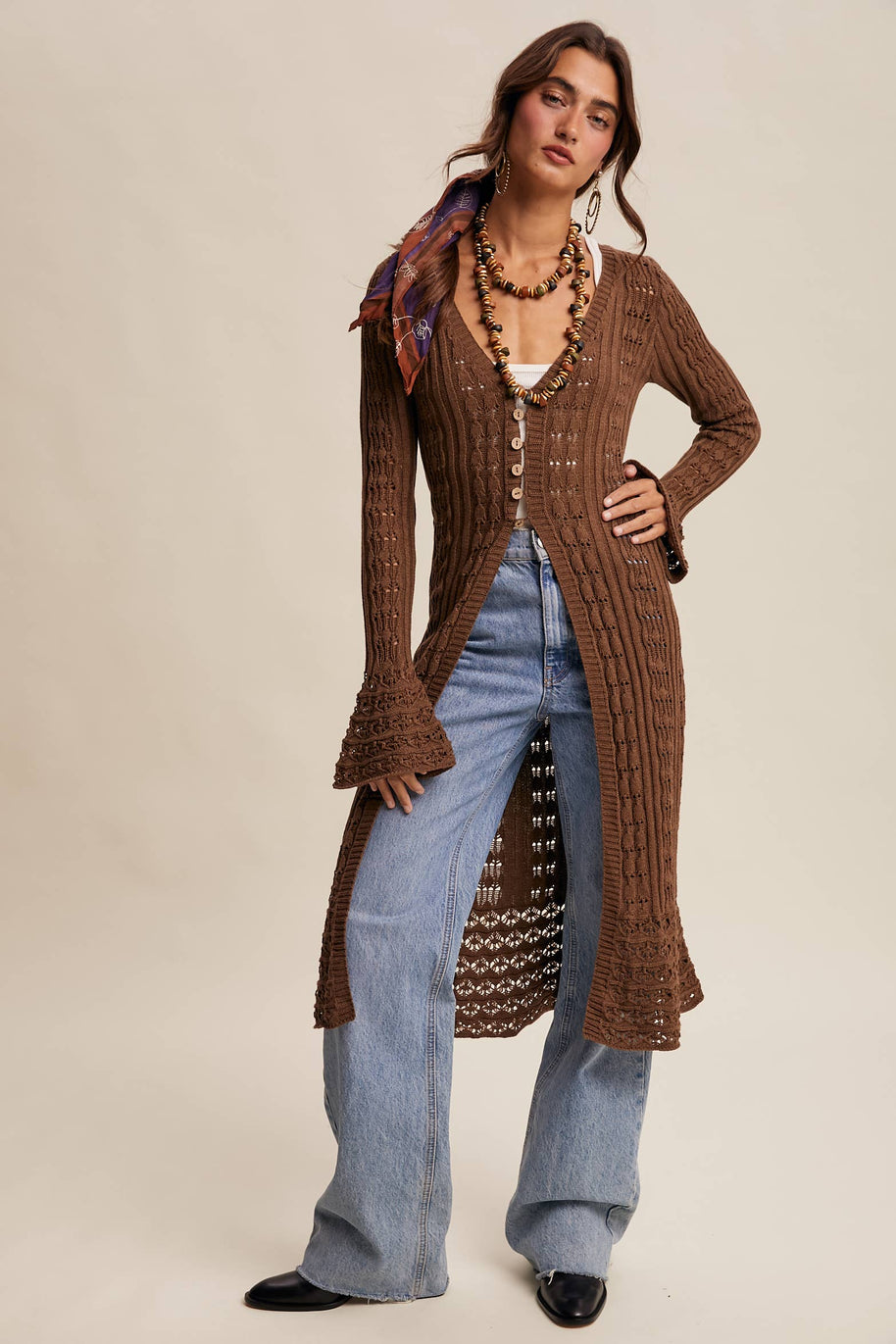 Crochet Longline Cardigan / Duster