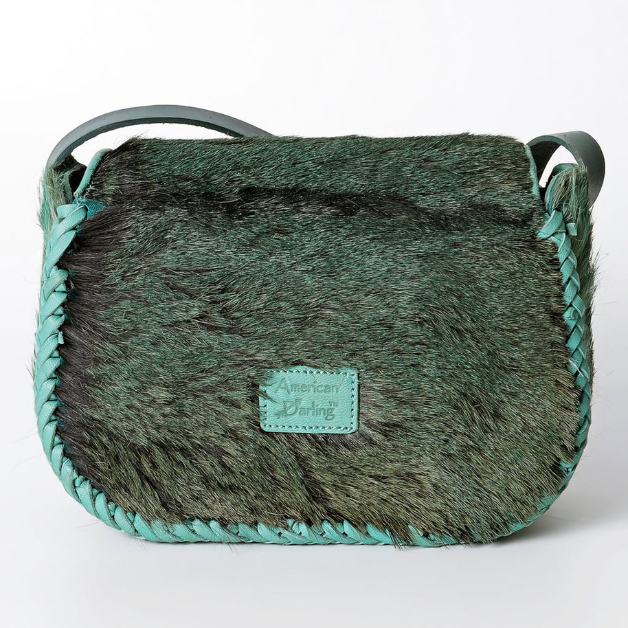 Green Hair on Hide Crossbody