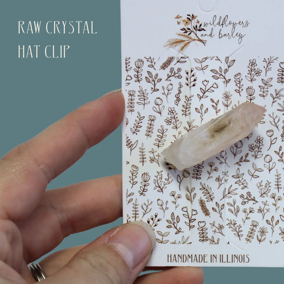 Raw Crystal Hat Clip