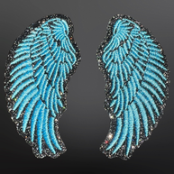 Western Iron On Trucker Hat Patch - Angel Wings
