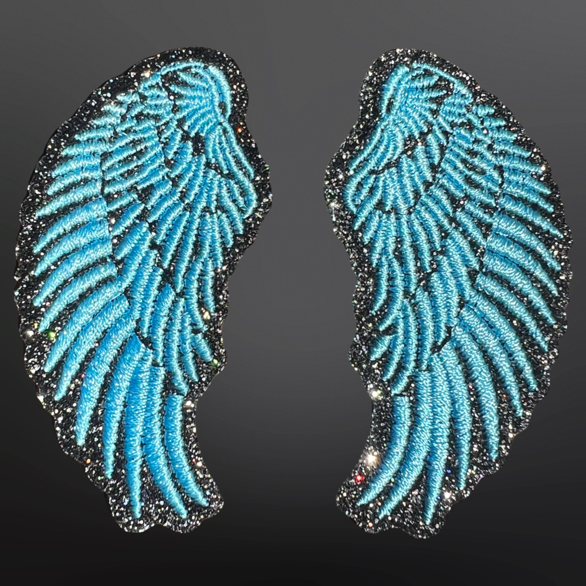 Western Iron On Trucker Hat Patch - Angel Wings