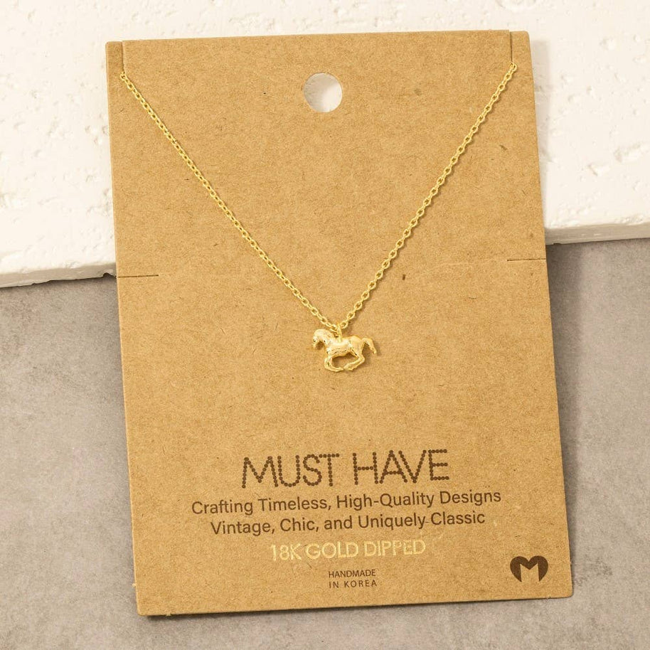 Mini Horse Pendant Necklace