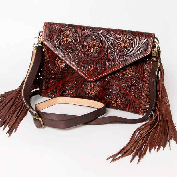 Embossed Leather Envelope Purse