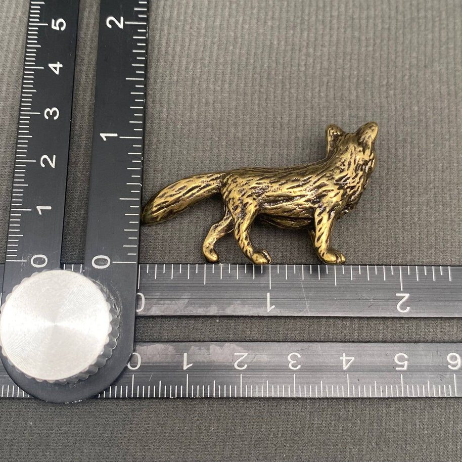 Fox Brass Figurine