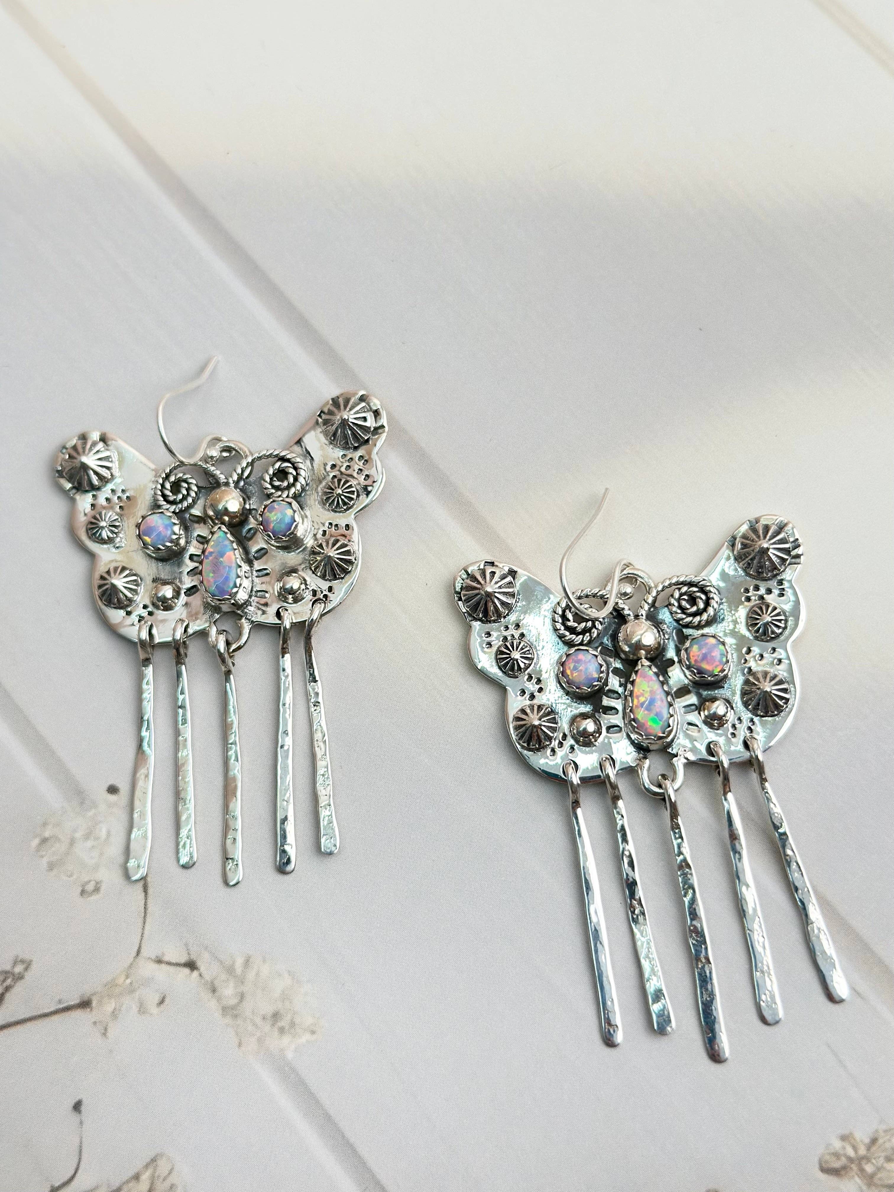 Boho Butterfly in Mesa Desert Opal Earrings