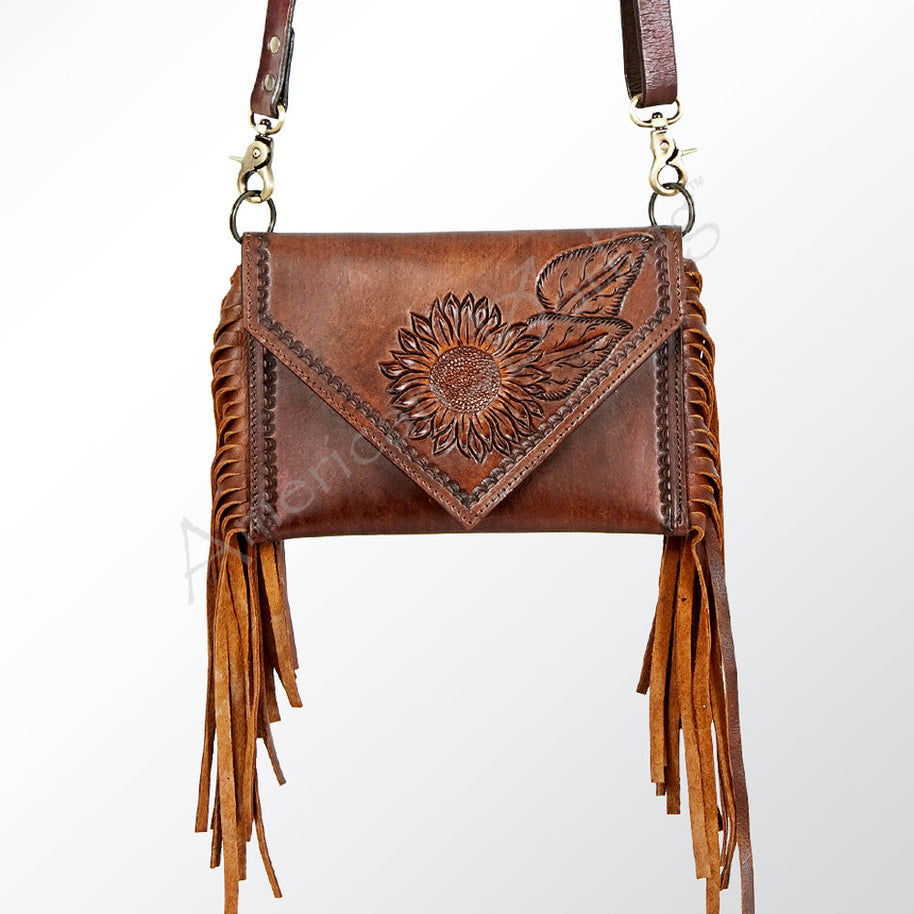 Leather Envelope Purse with Tassels