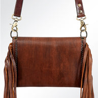 Leather Envelope Purse with Tassels