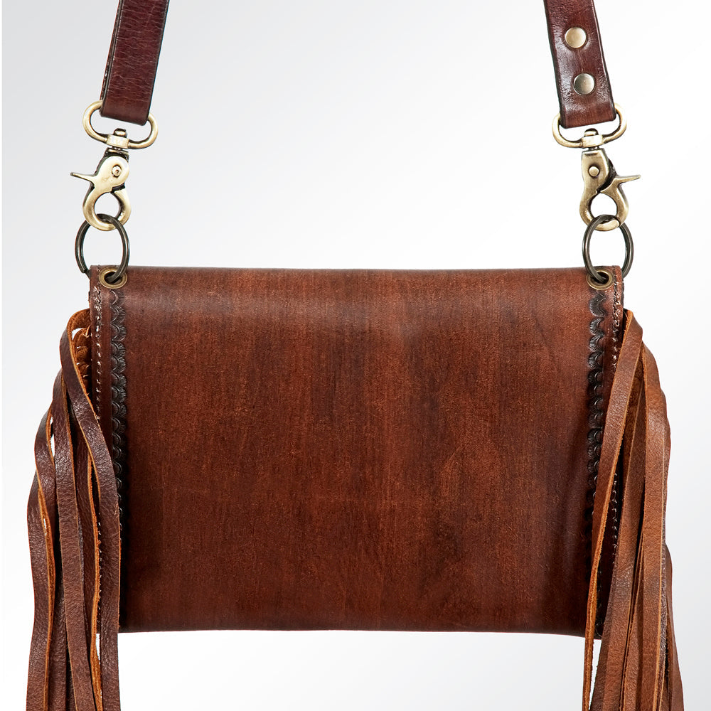 Leather Envelope Purse with Tassels