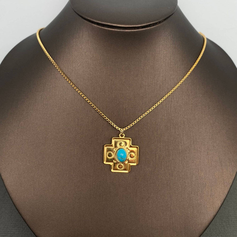 18K GP S.Steel Charm Necklace