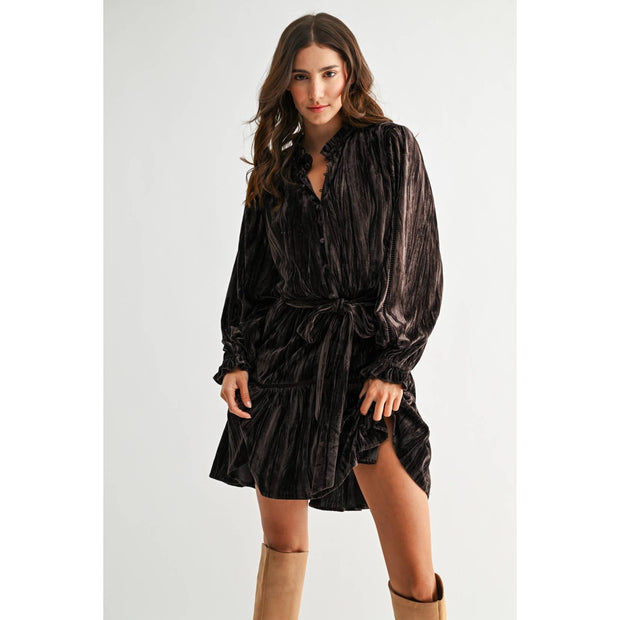 Velvet Long Sleeve Dress