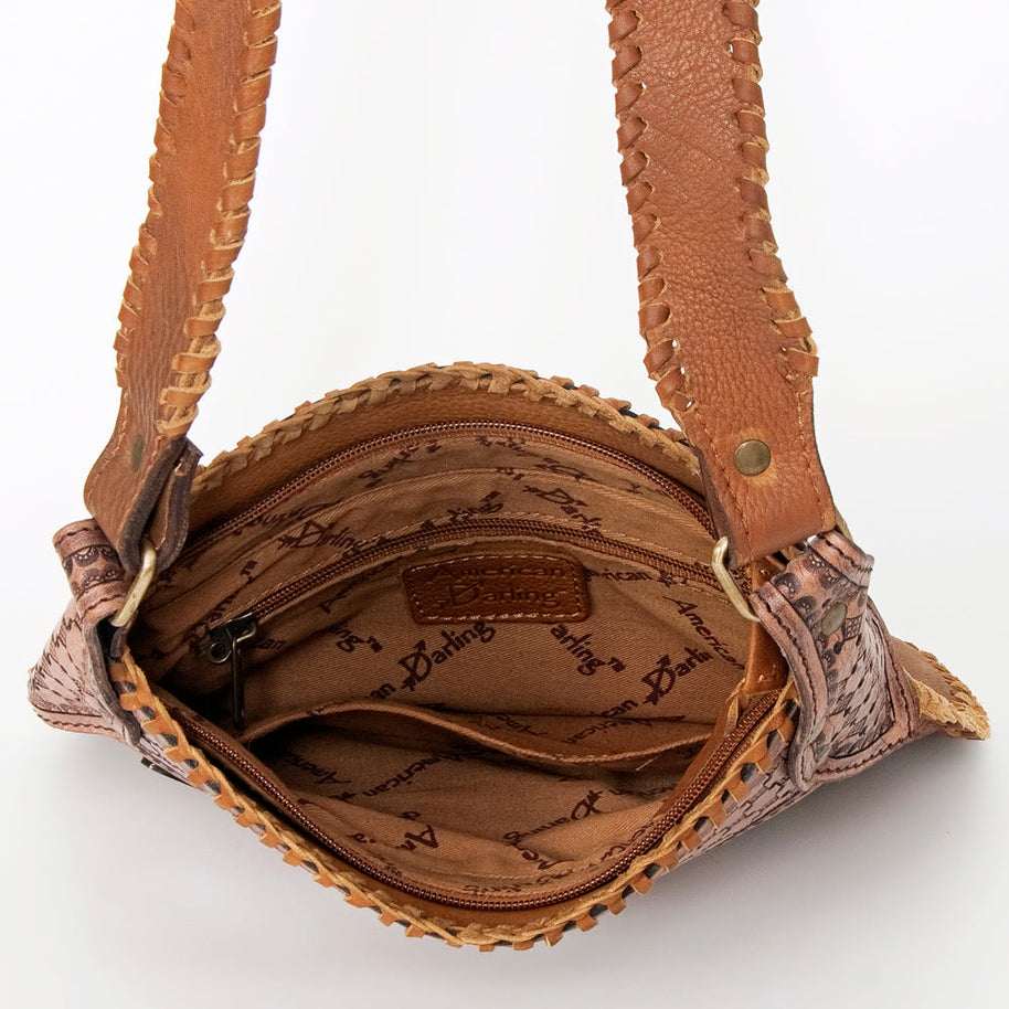 Boho Longhorn Leather Crossbody