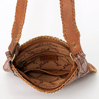 Boho Longhorn Leather Crossbody