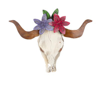Betty Moo Longhorn Metal Skull