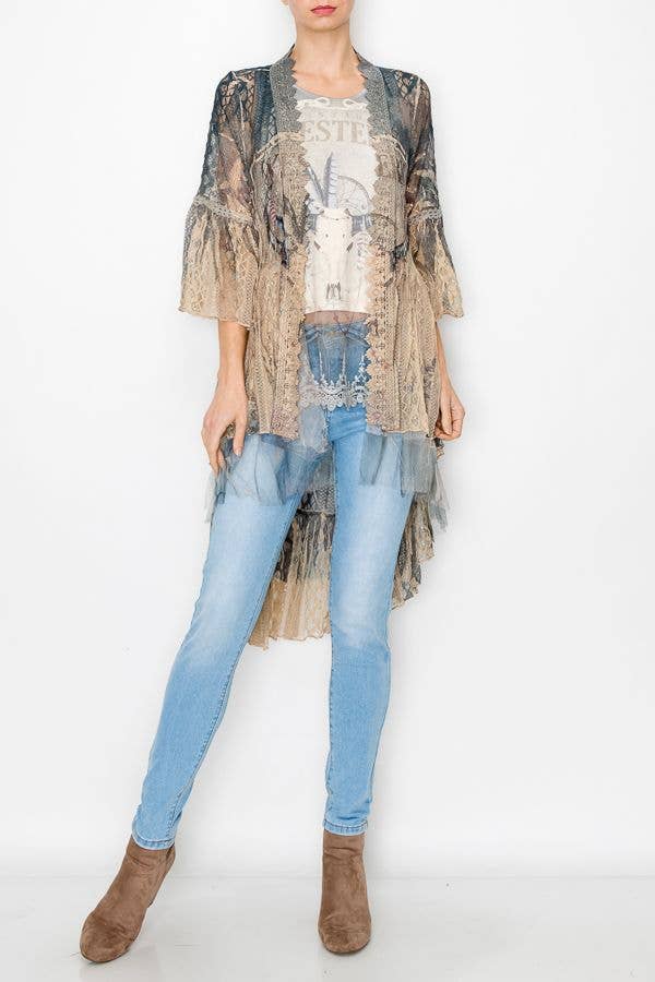 High-Low Lace Duster, Rodeo