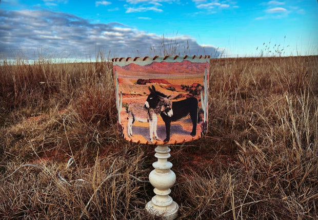 Lampshade Two Burros, 14 inch
