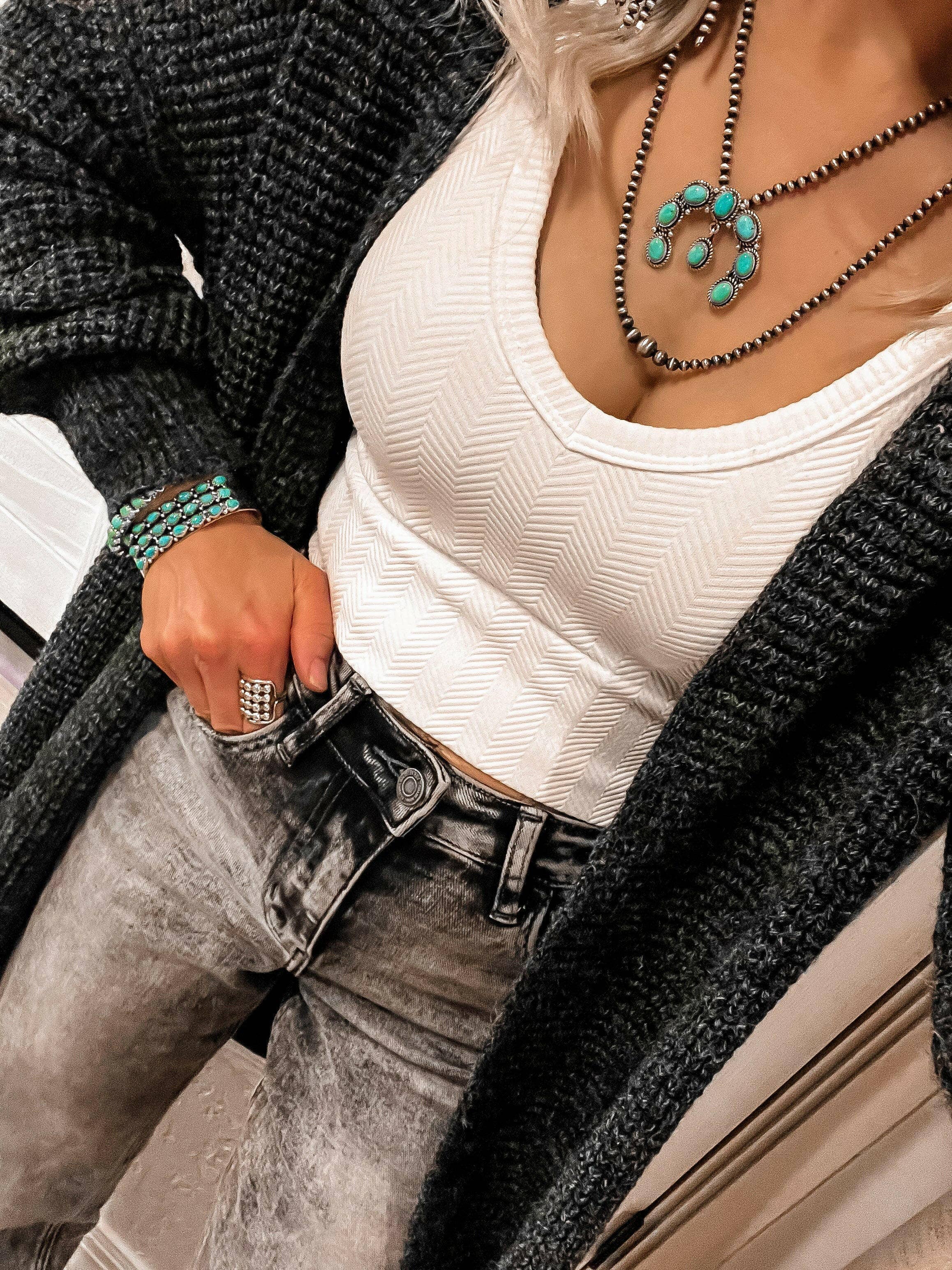 Desert Pearl & Turquoise Squash Blossom Necklace