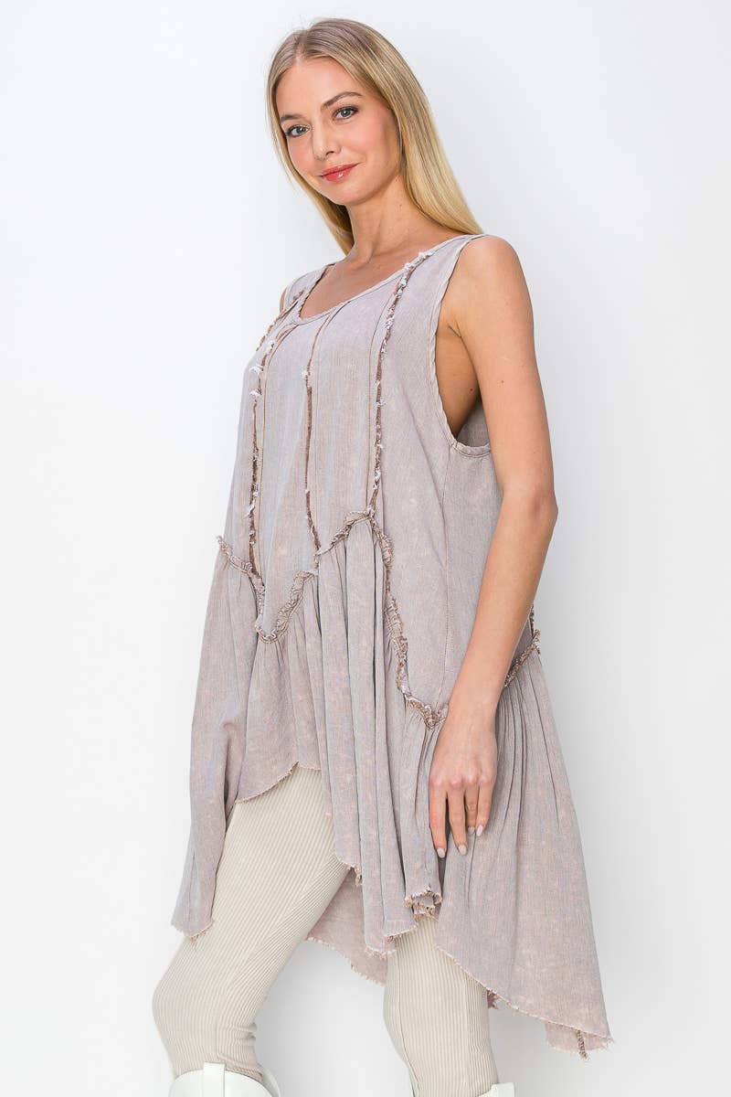 Mineral Wash Boho Tunic