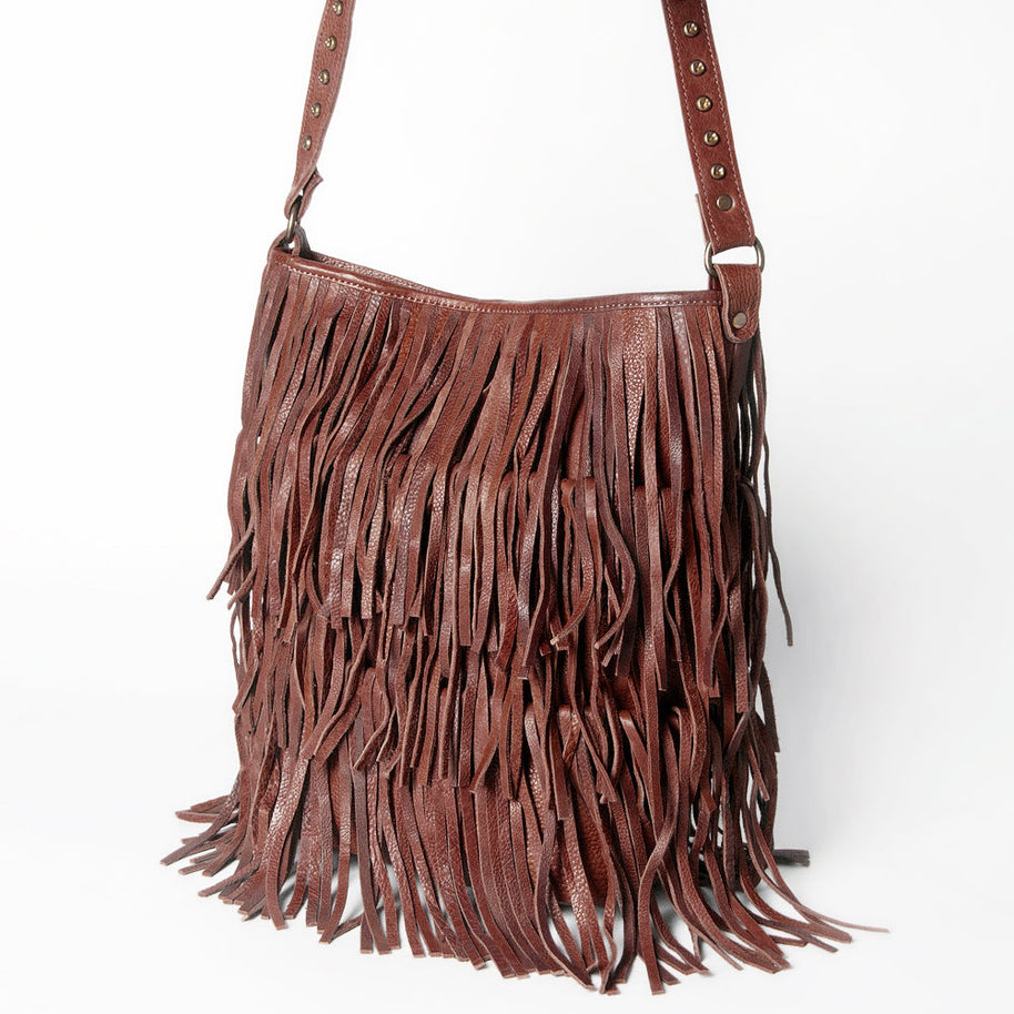 Full Fringe Leather Crossbody