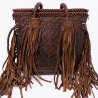 Fully Braided Leather Tote