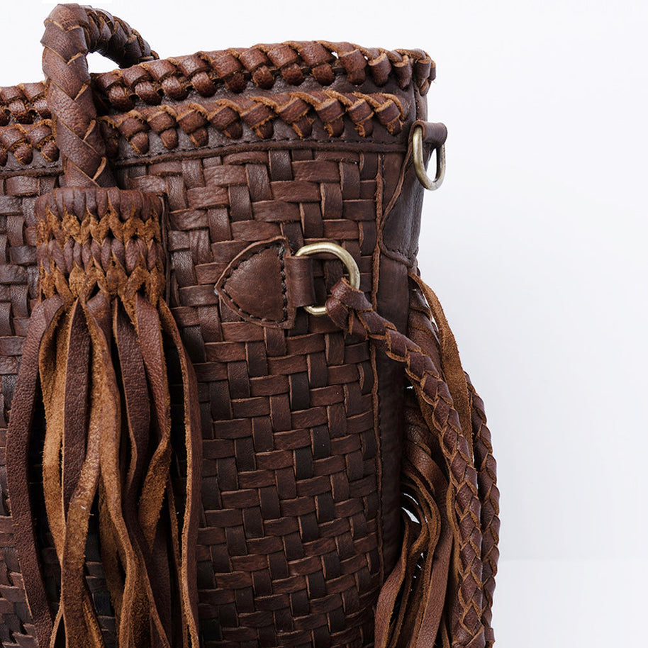Fully Braided Leather Tote