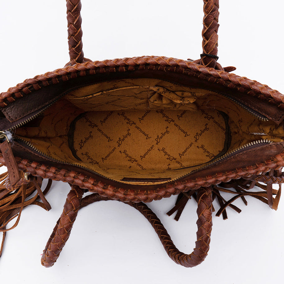 Fully Braided Leather Tote