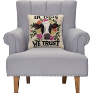 In Cows We Trust Hook Pillow - Junk Gypsy