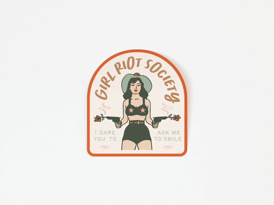 Girl Riot Society Die Cut Sticker - Grace WHOLESALE