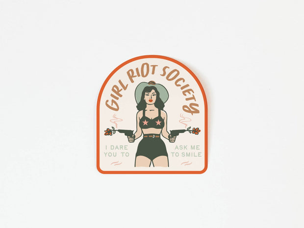 Girl Riot Society Die Cut Sticker - Grace WHOLESALE