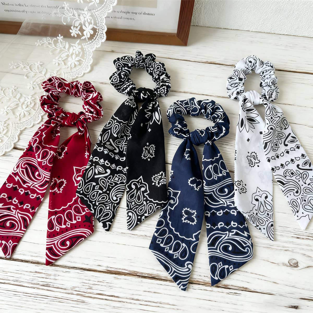 Bandana Ribbon Scrunchie
