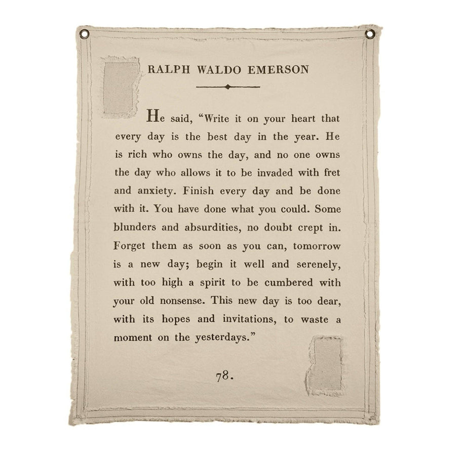 Canvas Wall Hanging - Ralph Waldo Emerson - 31.5" x 40"