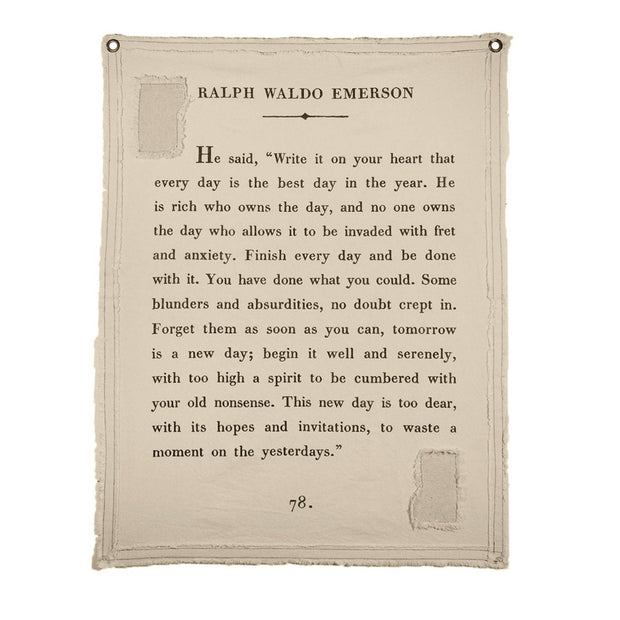 Canvas Wall Hanging - Ralph Waldo Emerson - 31.5" x 40"