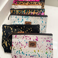 Western Cowhide Makeup Bag Travel