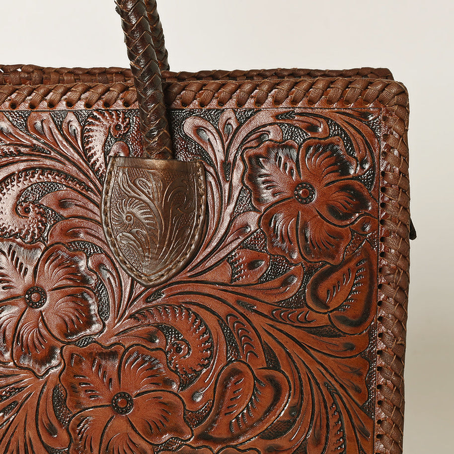 Leather Embossed Tote / Purse