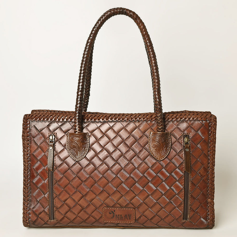 Leather Embossed Tote / Purse